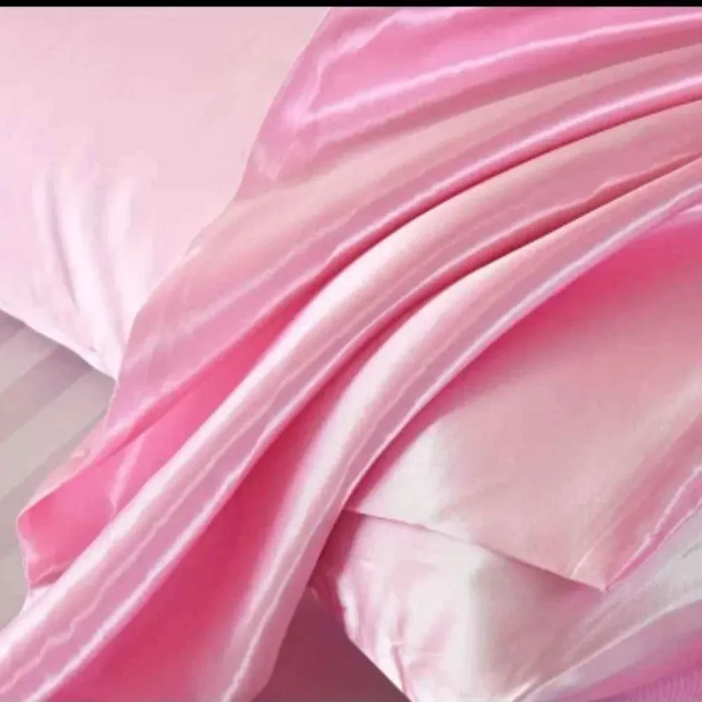 Choice of Set of 2 standard faux satin pillowcases-Pink